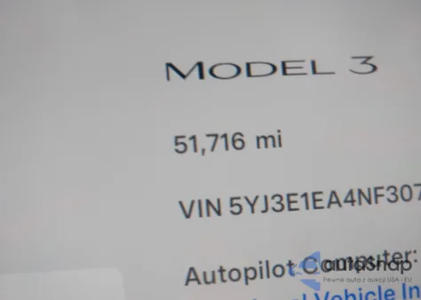 2022 Tesla Model 3 Rear-Wheel Drive from USA, damaged, VIN 5YJ3E1EA4NF307038